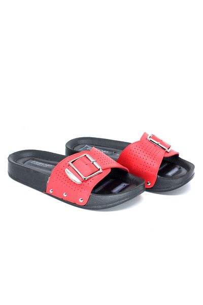 TRENDYSHOES Papuci roșii cu talpă confortabilă pentru femei