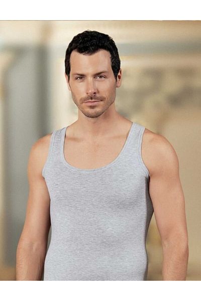 Şahinler Ανδρικό εσώρουχο 3 τεμαχίων Sportsman Cross Back Grey Melange