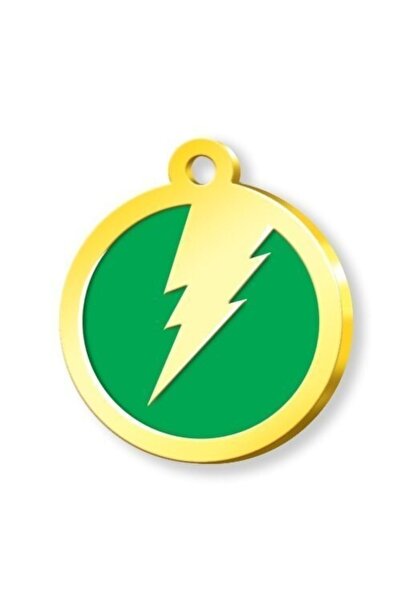 Dalis علامة من الذهب عيار 24 قيراط بنمط البرق الأخضر