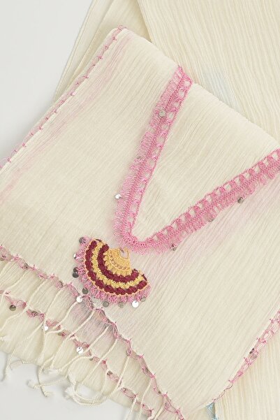 Dosimira Рожевий шарф ручної роботи з бавовни