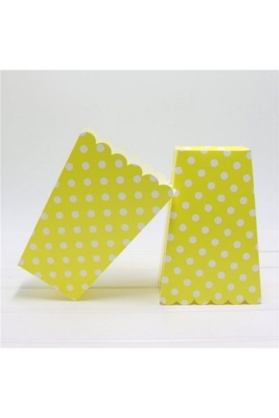 Partimarka Yellow Top White Polka Dot Corn Boxes