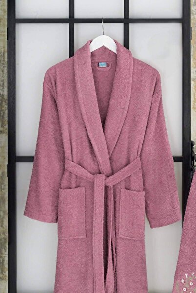 horussweetshop طقم روب حمام نسائي من القطن بياقة شال مقاس L/XL
