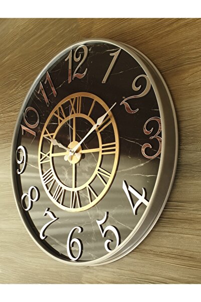 Markakanvas Metal Kasalı Mermer Desenli Aynalı Ve Altın (gold) Renkli Duvar S...