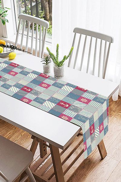 Realhomes Runner modern din piele intoarsa cu imprimare digitala cu design special