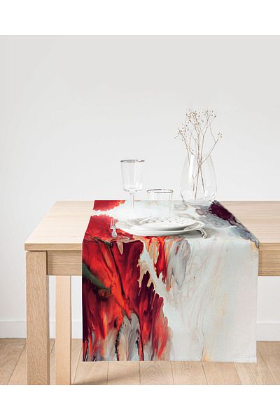 Realhomes Runner modern din piele intoarsa cu imprimare digitala cu design special