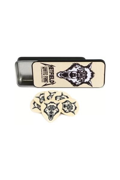 Jim Dunlop James Hetfield White Fang Pick Tin 6lı Paket Pena Ph122t.73