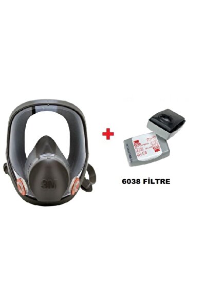 3M ™ 6800 Tam Yüz Gaz Maskesi +6038 Aktif Karbon Filtre