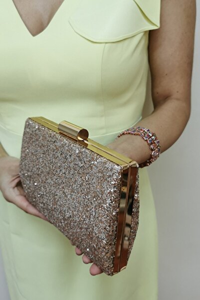 NAZART Women's Sequin Powder Clutch Evening Dress Evening Bag