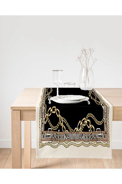 Realhomes Runner modern din piele intoarsa cu imprimare digitala cu design special