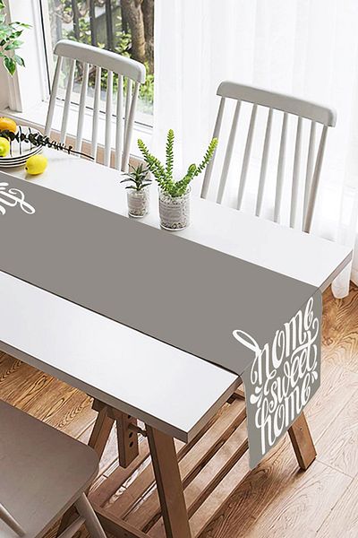 Realhomes Home Sweet Home Digital Printed Διακοσμητικό Suede Runner