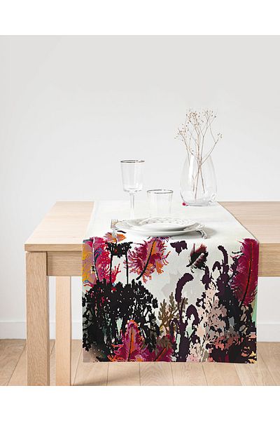Realhomes Butterfly Digital Printed Modern Suede Runner