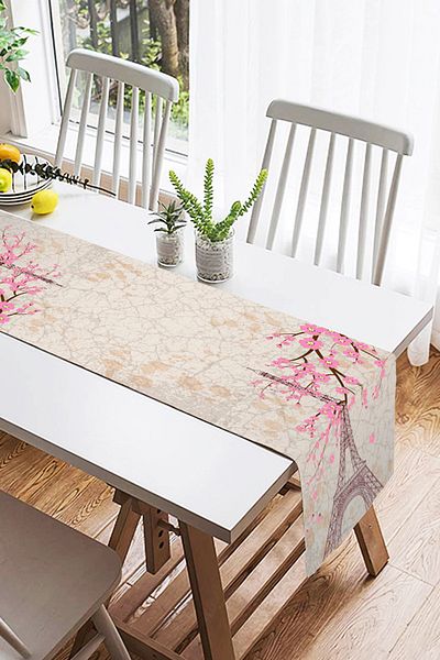 Realhomes Runner din piele intoarsa cu design special imprimat digital