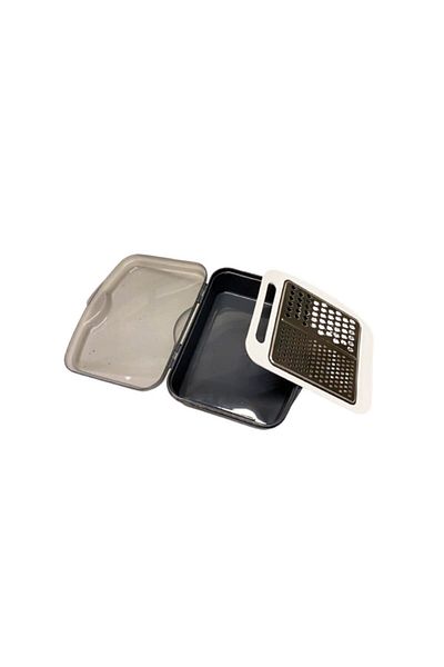 Ener Wenken Grater with Lid and Chamber Gray