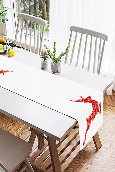 Realhomes Runner modern din piele intoarsa cu imprimare digitala cu design special