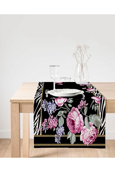 Realhomes Runner modern din piele intoarsa cu imprimare digitala cu design special
