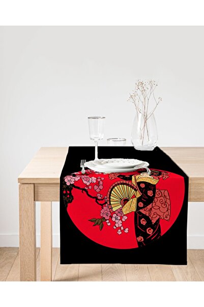 Realhomes زهرة منقوشة مروحة فتاة يابانية عزر الحديثة من جلد الغزال عداء