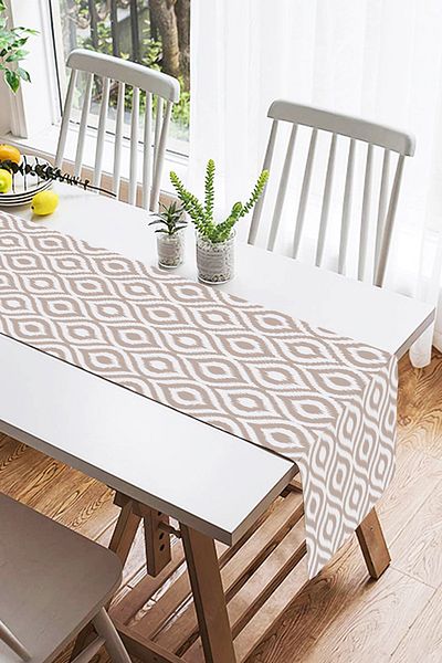Realhomes Ειδικής σχεδίασης Mink Ikat με μοτίβο ψηφιακής εκτύπωσης Suede Runner