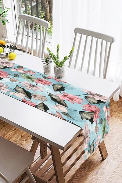 Realhomes Runner modern din piele intoarsa cu imprimare digitala cu design special