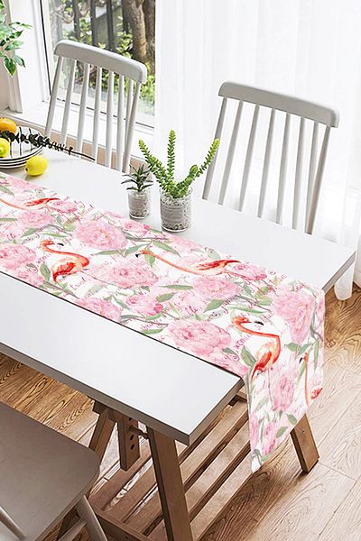 Realhomes Ψηφιακό τυπωμένο Suede Runner με σχέδιο Flamingo
