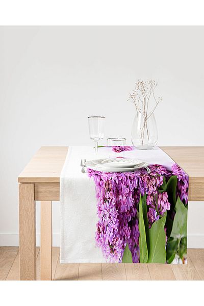Realhomes Alergăr modern din piele intoarsa cu imprimeu digital cu design special, cu motiv ochi
