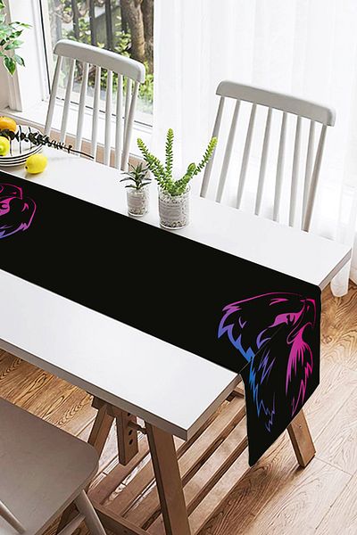 Realhomes Alerg din piele intoarsa cu motiv vultur neon pe fundal negru