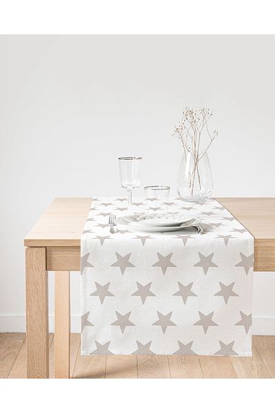 Realhomes Ανοιχτό γκρι Star Modern Suede Runner