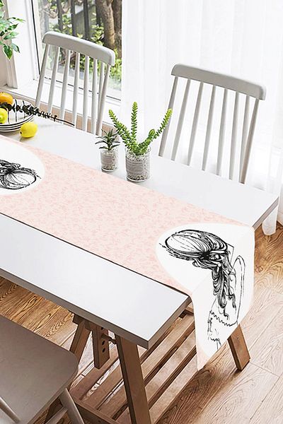 Realhomes Alergăr decorativ din piele de căprioară imprimat digital