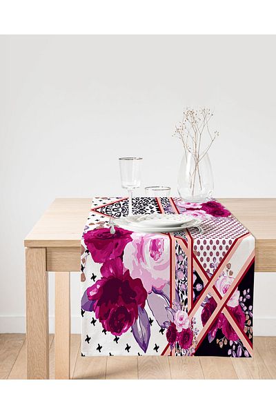Realhomes Runner modern din piele intoarsa cu imprimare digitala cu design special