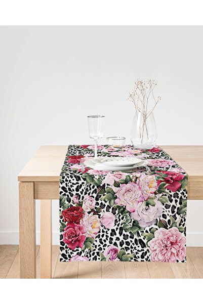 Realhomes Leopar Temalı Kavaniçe Desenli Dijital Baskılı Özel Tasarım Süet Ru...