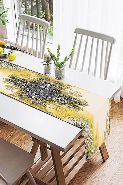 Realhomes Ψηφιακό τυπωμένο Suede Runner με μοντέρνο σχέδιο πλακιδίων