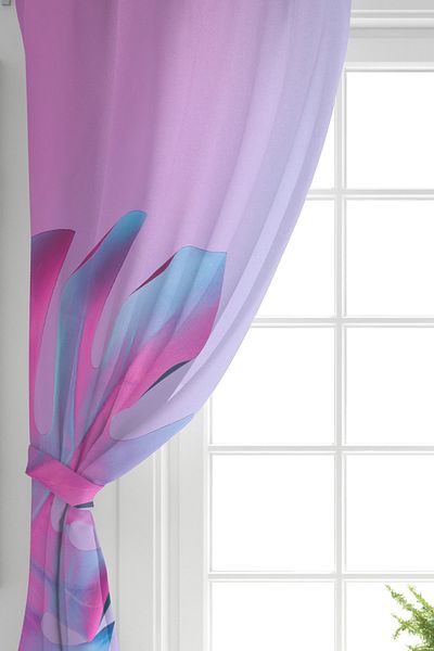 Realhomes Fundal albastru praf cu o singură aripă, frunze tropicale, design special, fundal imprimat digital