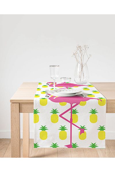 Realhomes Alerg din piele intoarsa cu motiv ananas si flamingo