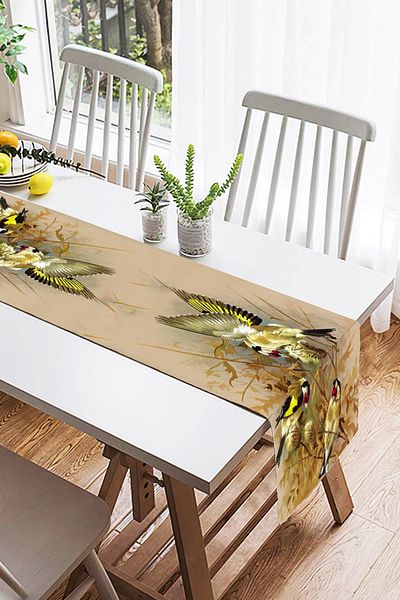 Realhomes Ψηφιακό τυπωμένο διακοσμητικό δρομέας σουέτ με Saka Bird
