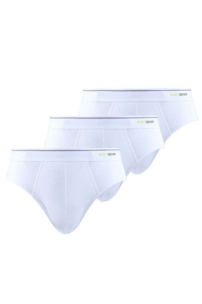 Blackspade Pachet de 3 9672 Chiloți pentru bărbați din bumbac alb