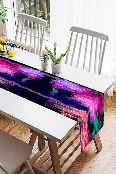 Realhomes Runner modern din piele intoarsa cu imprimare digitala cu design special