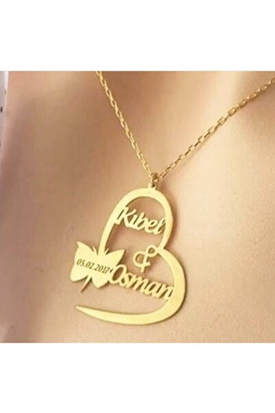 DenizGümüş Kadın Isimli Tasarım 925 Ayar Gümüş Kolye 008