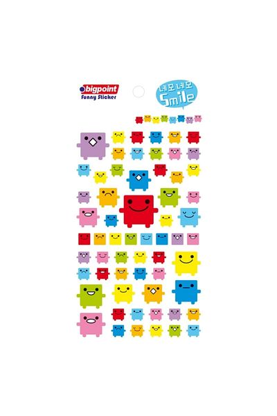 Bigpoint Sticker Robot Smile 15 Pack