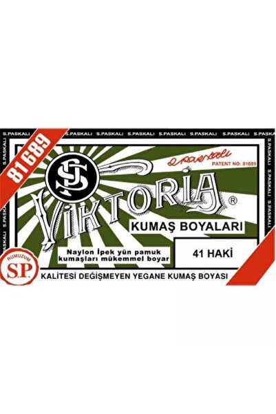 Viktoria 41 Haki Rengi Toz Kumaş Boyası 10 gr