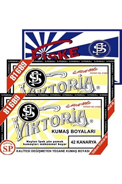 Viktoria Kanarya 2pk+fiske Sabitleme 1pk Kumaş Boyası