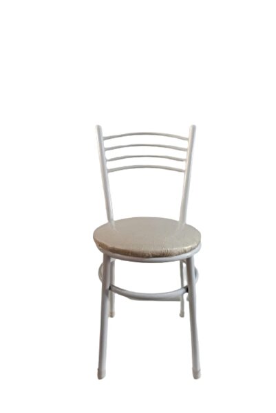 yılmaz masacılık Tatlı 2 Adet Beyaz Mutfak Bahçe Sandalyesi