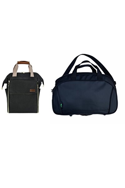 barberri Anne Bebek Bakım Siyah Luks Yataklı Sırt Çantası