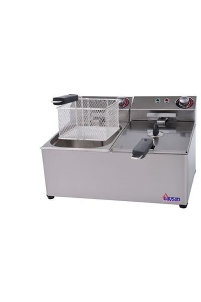 Özen Mutfak Baysan Model 5+5 Lt Ikili Elektrikli Fritöz Kızartma Makinesi Sanayi Kantin Büfe Tipi