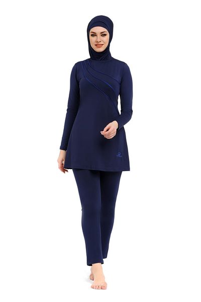 Chelly Γυναικείο μαγιό Navy Blue μακρυμάνικο Hijab