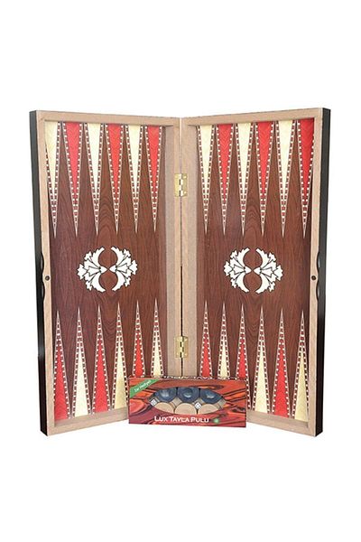 Sedef Okey MDF Coated Large Size Wooden Backgammon Set Wooden Checkerboard Set