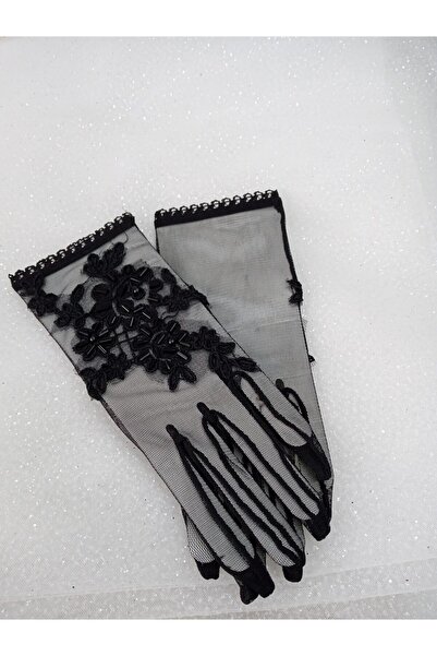 parlakmoda Mănuși pentru rochie de seară Mănuși negre
