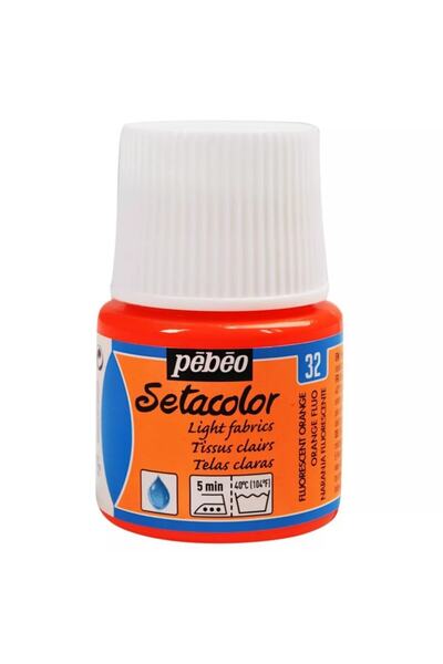 Pebeo Setacolor Light Fabric Fluorescent (Fosforlu) Kumaş Boyası 32 ORANGE