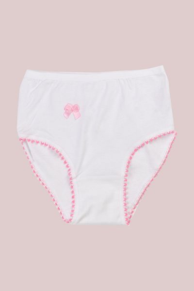 Ceylanoğlu Girl's Ribbed Pompom Panties 12 Pcs Gkc305