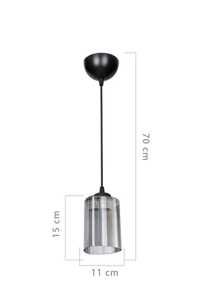 Modelight Optik Üçgen Füme Sarkıt