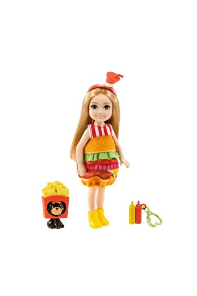 Barbie Barbie Kostümlü Chelsea Ve Hayvancığı Oyun Setleri Burger Kostümü Grp69