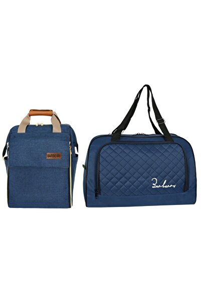 barberri Anne Bebek Bakım Lacivert Luks Yataklı Sırt Çantası Ve Kapitoneli Bü...